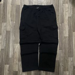 y2k Oakley Black Cargo Wide Leg Sweatpants