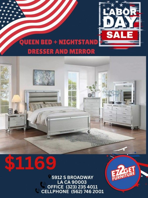 4pcs Bedroom set $50 dollar down with