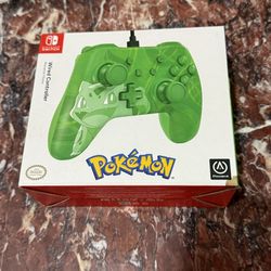 NEW Sealed PowerA Pokémon Bulbasaur “Overgrow” Enhanced Wired Controller • Nintendo Switch