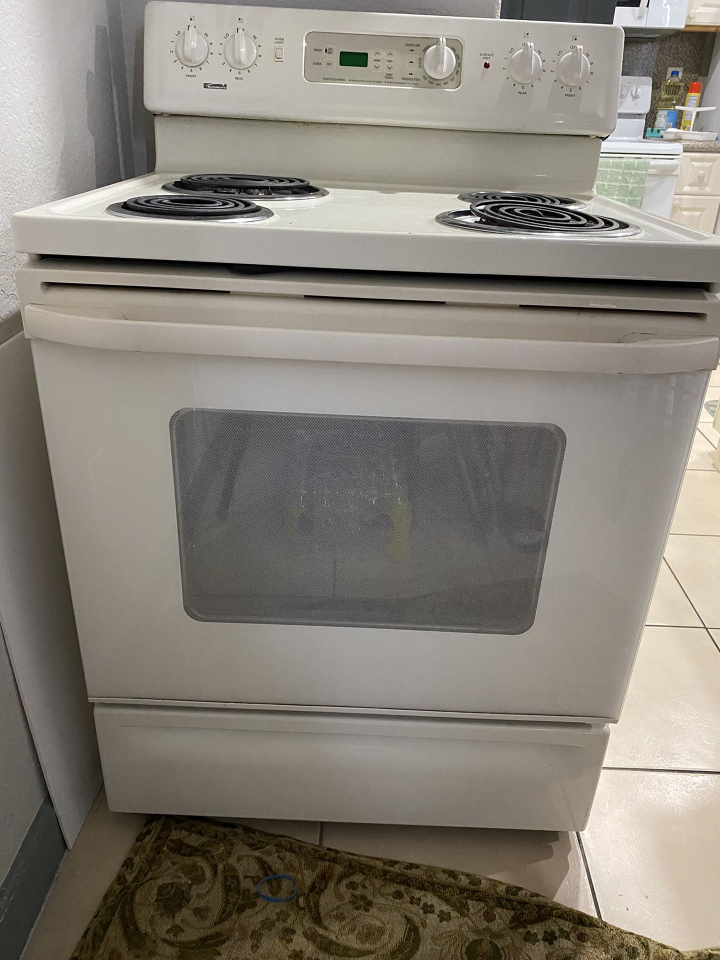 Kenmore white top electric stove