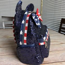 Loungefly Disney Parks Americana 4th Of July Sequined Mini  display picture 2