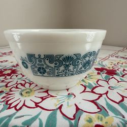 Vintage Pyrex Blue Horizon Milk Glass Small Bowl 