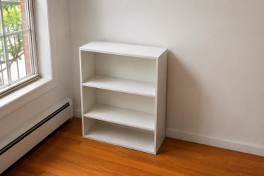 White Narrow Bookshelf / Storage Shelf