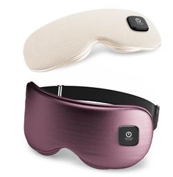 Heated Eye Mask - Cordless Eye Mask for Dry Eyes, Eye Relief, Improved Sleep, Washable Eye Heating pad for Travel and with Replaceable Shell (Purple)