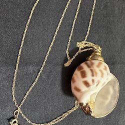 Hawaiian Sea Shell 10K Necklace.