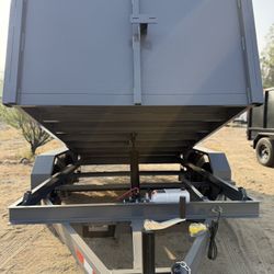 New 8x4x12 Grey Hydraulic Dump Utility Trailer 💎