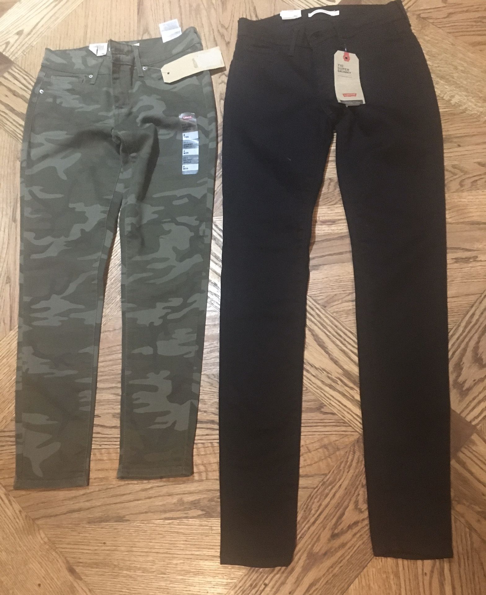 Levis Size 27 Black And 26 Green New $20 Each 