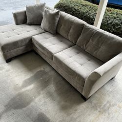 Sectional, gray with chaise.  Free
