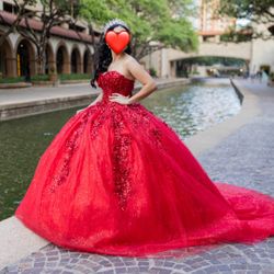 Red Quinceañera Dress 