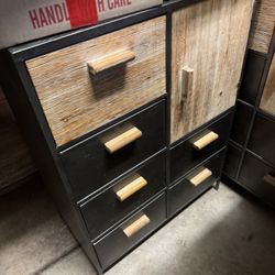 Wood/ Metal Dresser