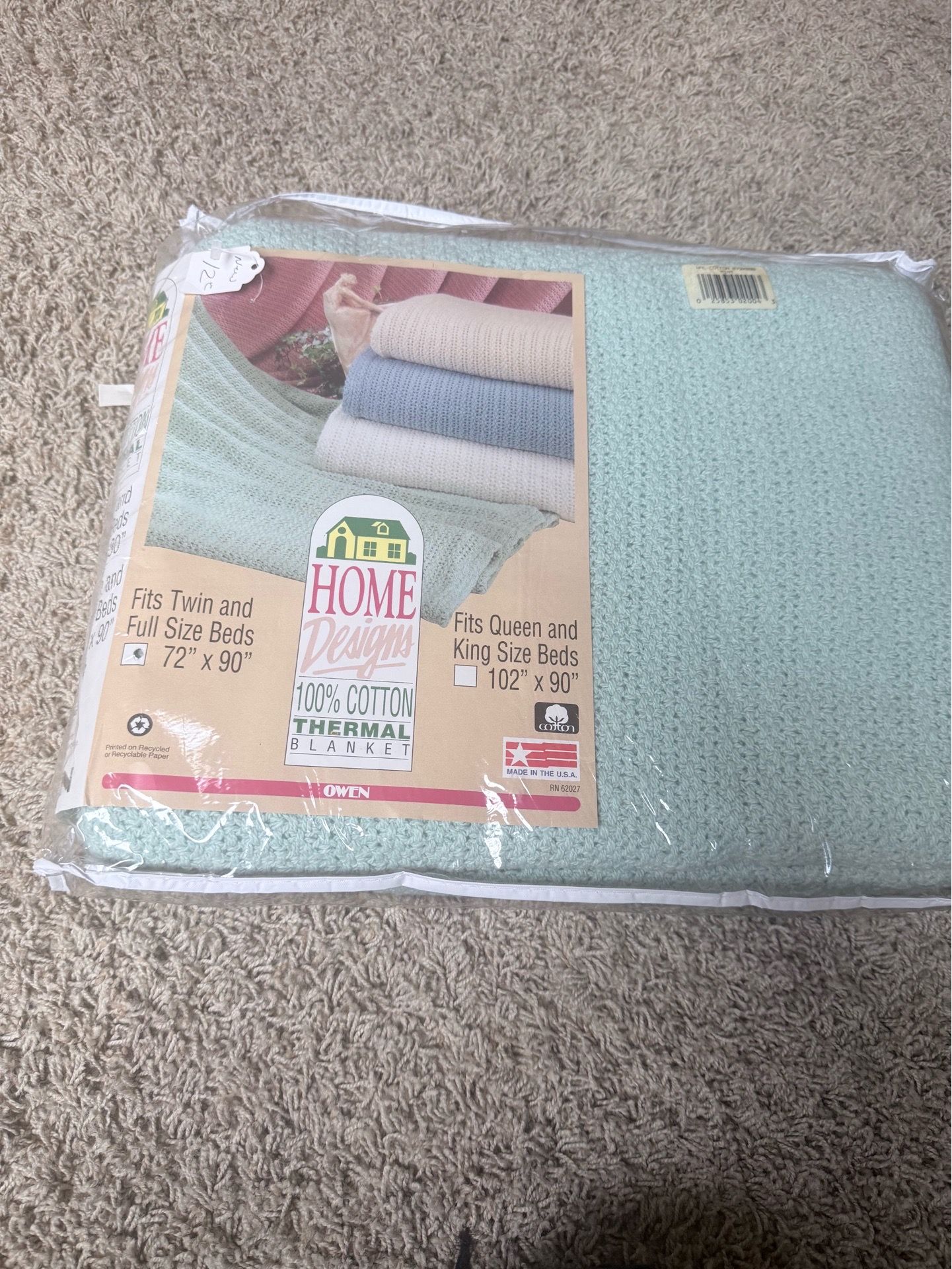 ๐๏ธ 100% Cotton Thermal Blanket โ New in Package