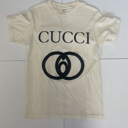 CUCCI Shirt Goodie Brand Cream Off White Men’s T-shirt Size Small NWOT