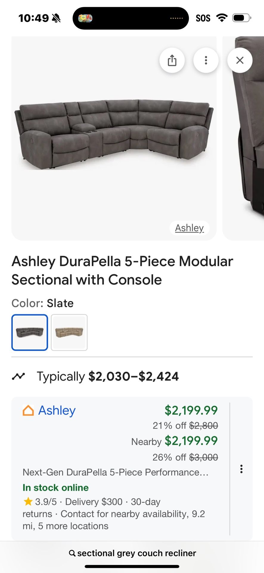 Recliner Sectional Couch