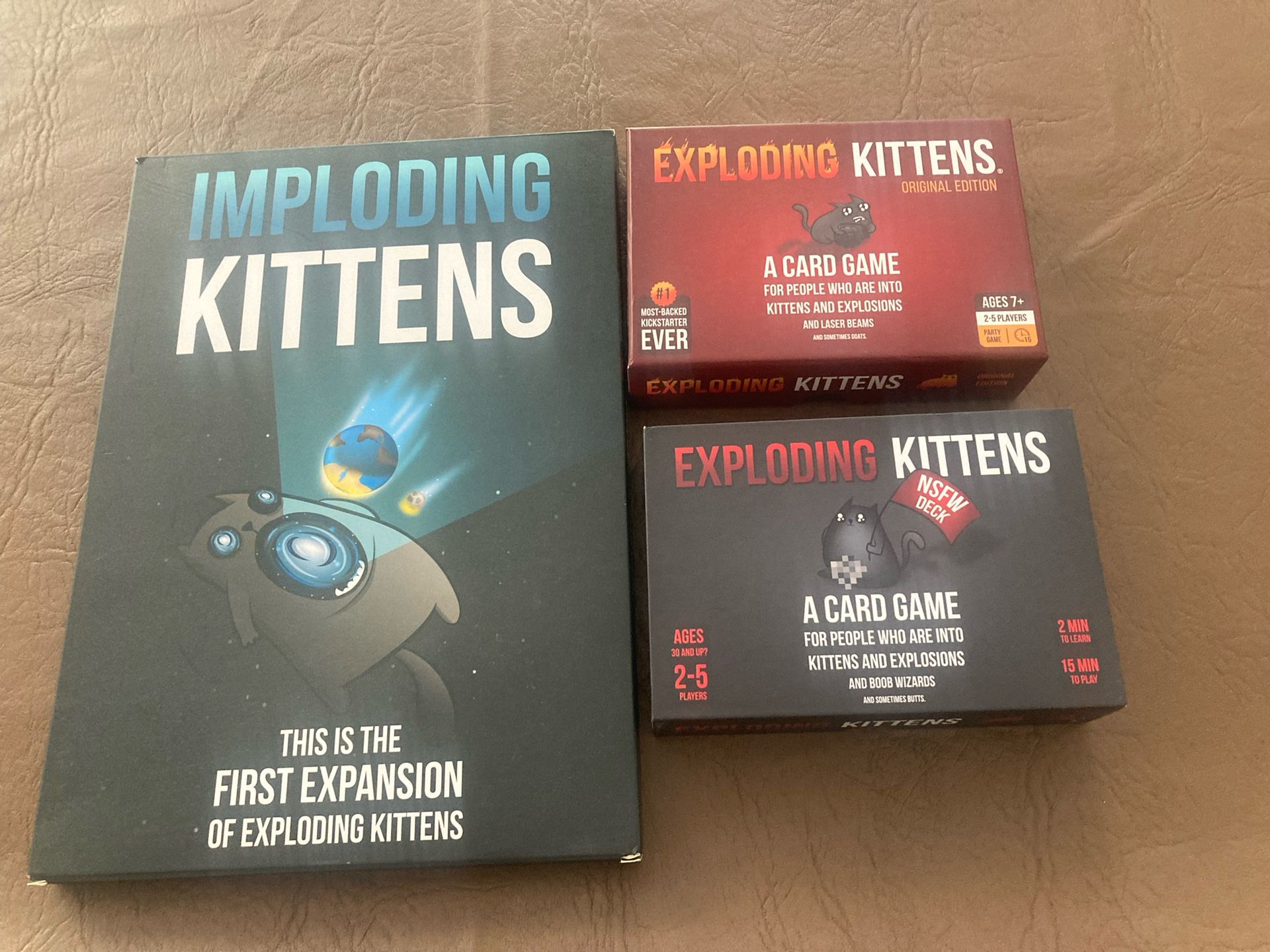 Two Exploding Kitten Card Games With One Expansion Pack