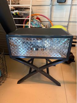 Black bedside table
