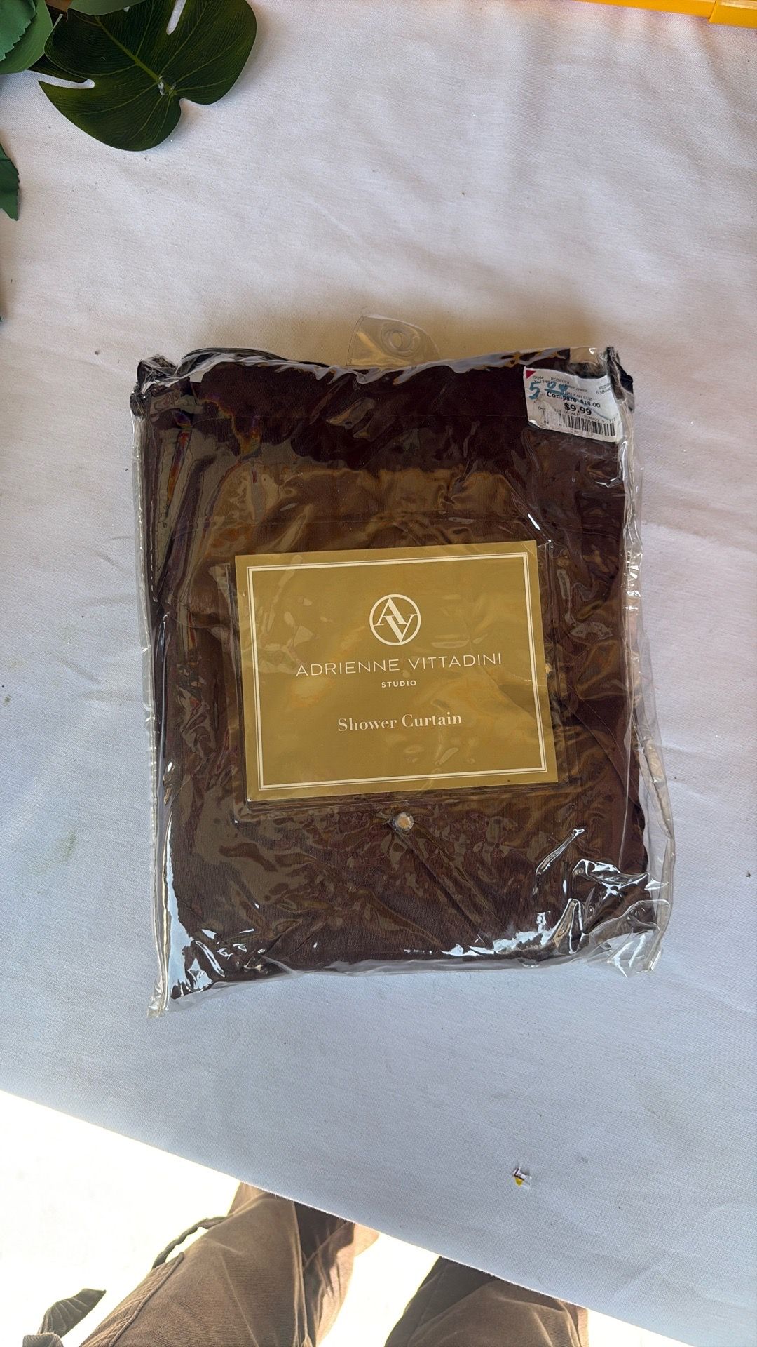Brown shower curtain