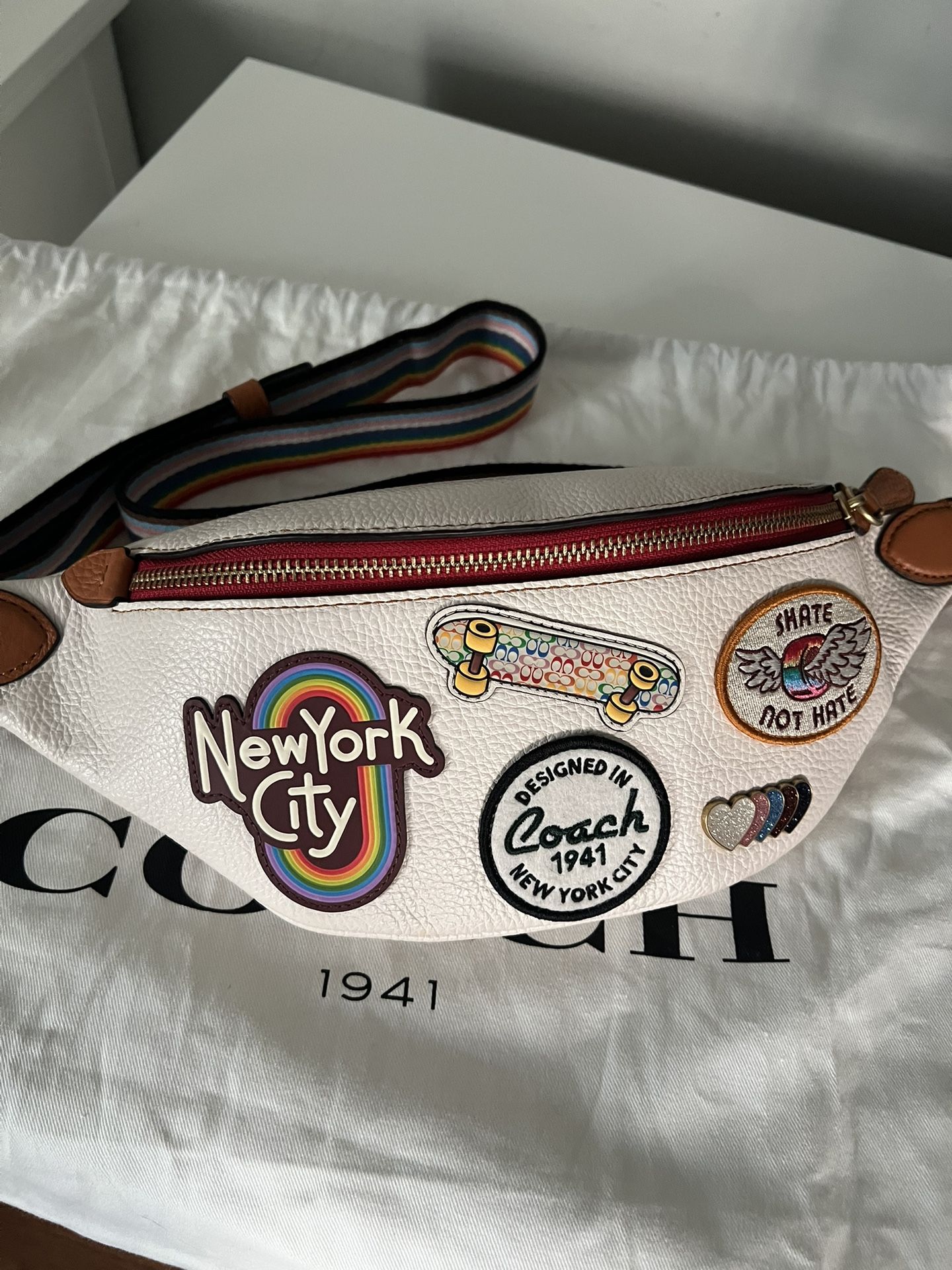 Coach Charter Belt Bag 7 With Patches