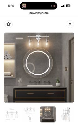 Ralbayw Vintage 3 Light Vanity Light Fixture Industrial Chrome