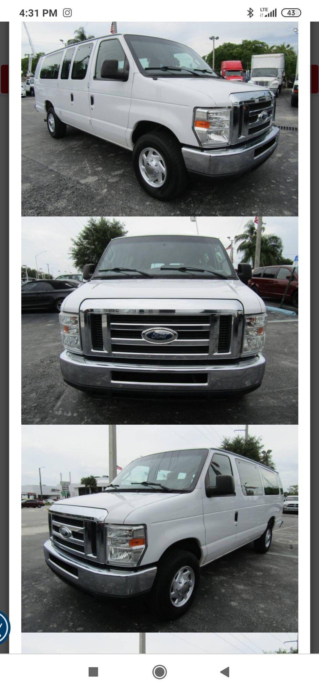 2014 FORD E350 15 PASSENGER VAN FINANCING AVAILABLE AUTO AC CLEAN UNIT READY TO WORK STRONG RUNNING NEED MORE INFO CONTACT OLIVER 305TruckGuru