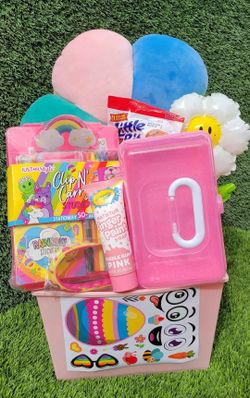 Girls JUMBO Pink Easter Gift Basket (Delivery Available) 🛻🔥