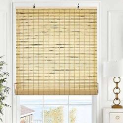 LazBlinds Cordless Bamboo Blinds, Bamboo Roll Up Shades for Windows