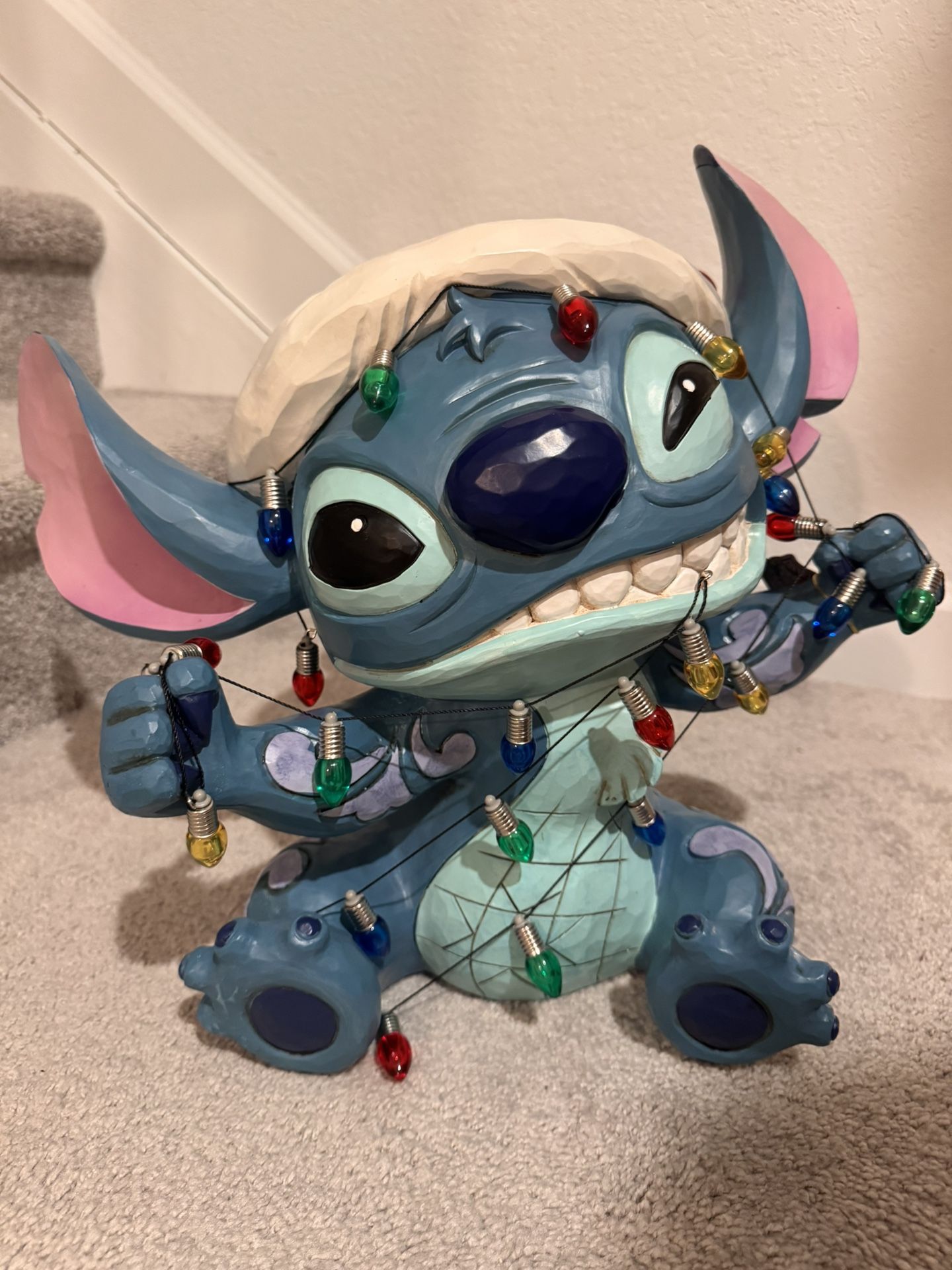 Disney 16" Lilo & Stitch Christmas Lights Greeter Figurine