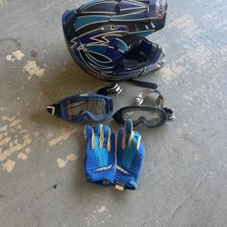 Helmet, Gloves Goggles
