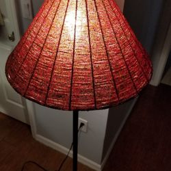 Beautiful Red Beaded Floor Lamp 