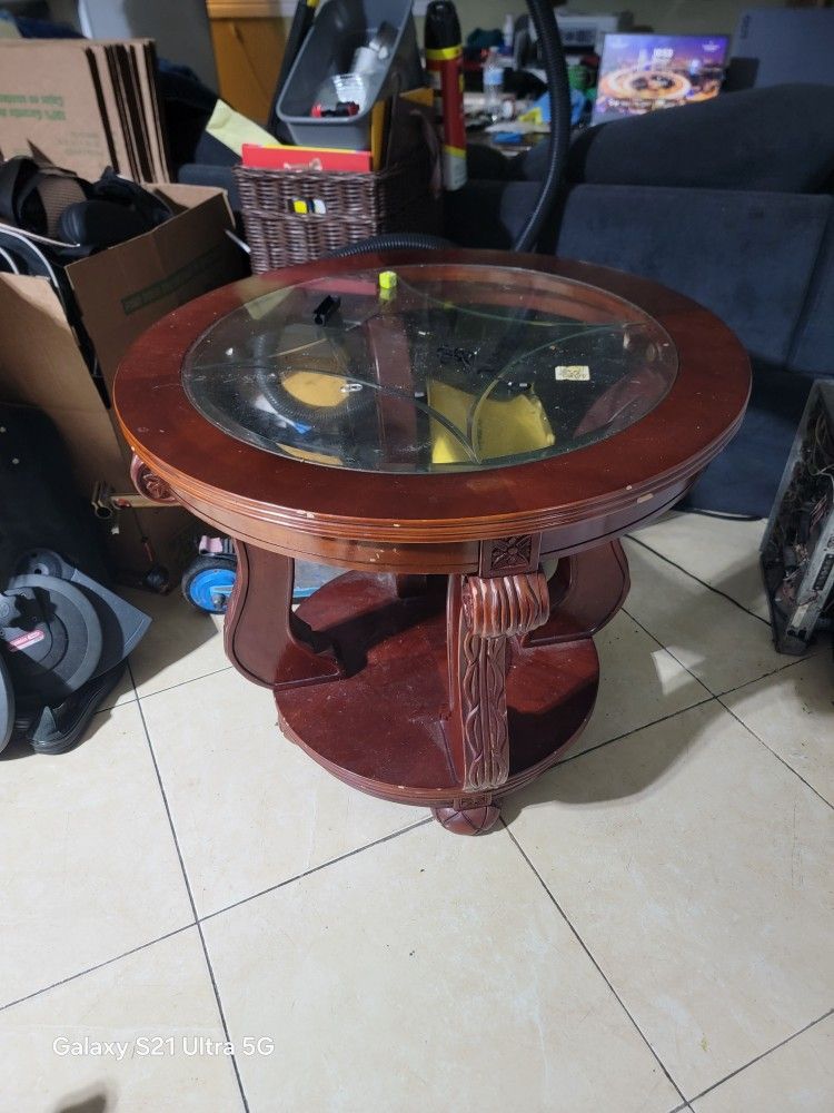Glass Center Davenport Coffee Table
