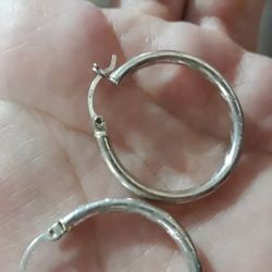 SOLID SILVER 925 ""HOOP