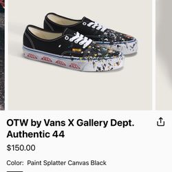 Vans Gallery Dept Size 9