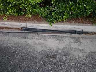 Free metal pipes previously used to make a dyi canopy