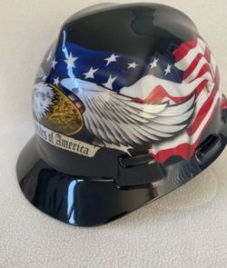 Freedom Series V-Gard Helmets, Fas-Trac Ratchet, American Flag & Eagle- 