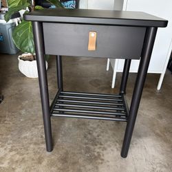 Matte Black Night Stand 