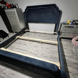 King Size Velvet Bed Frame