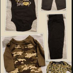 New 2 Pants And 3 Bodysuits Size 0_3 Months Were Washed Never Used