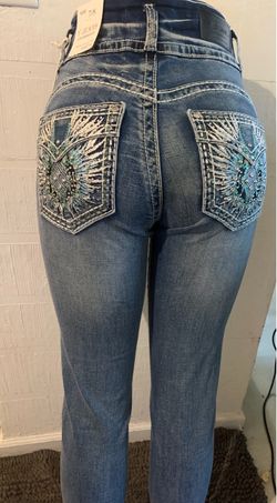 Embellished Sequin Pocket Skinny Jeans
