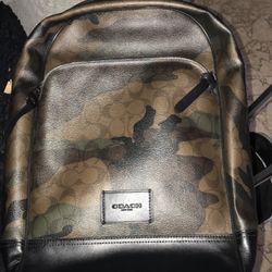 Mens Coach Camo Backpack 