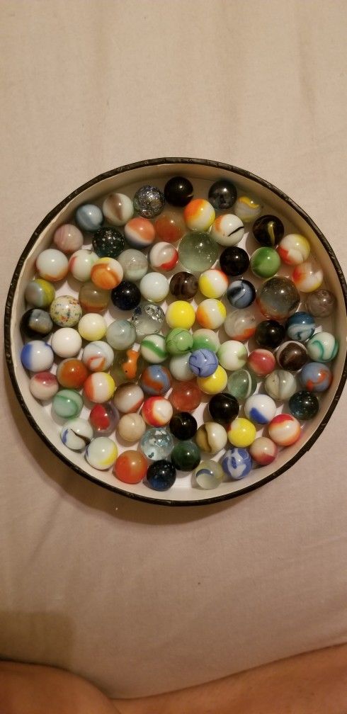 Lot of Vintage playing Marbles From the 70's & 80's