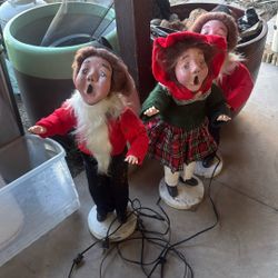 Collectors Large Vintage Animated Carolers  
