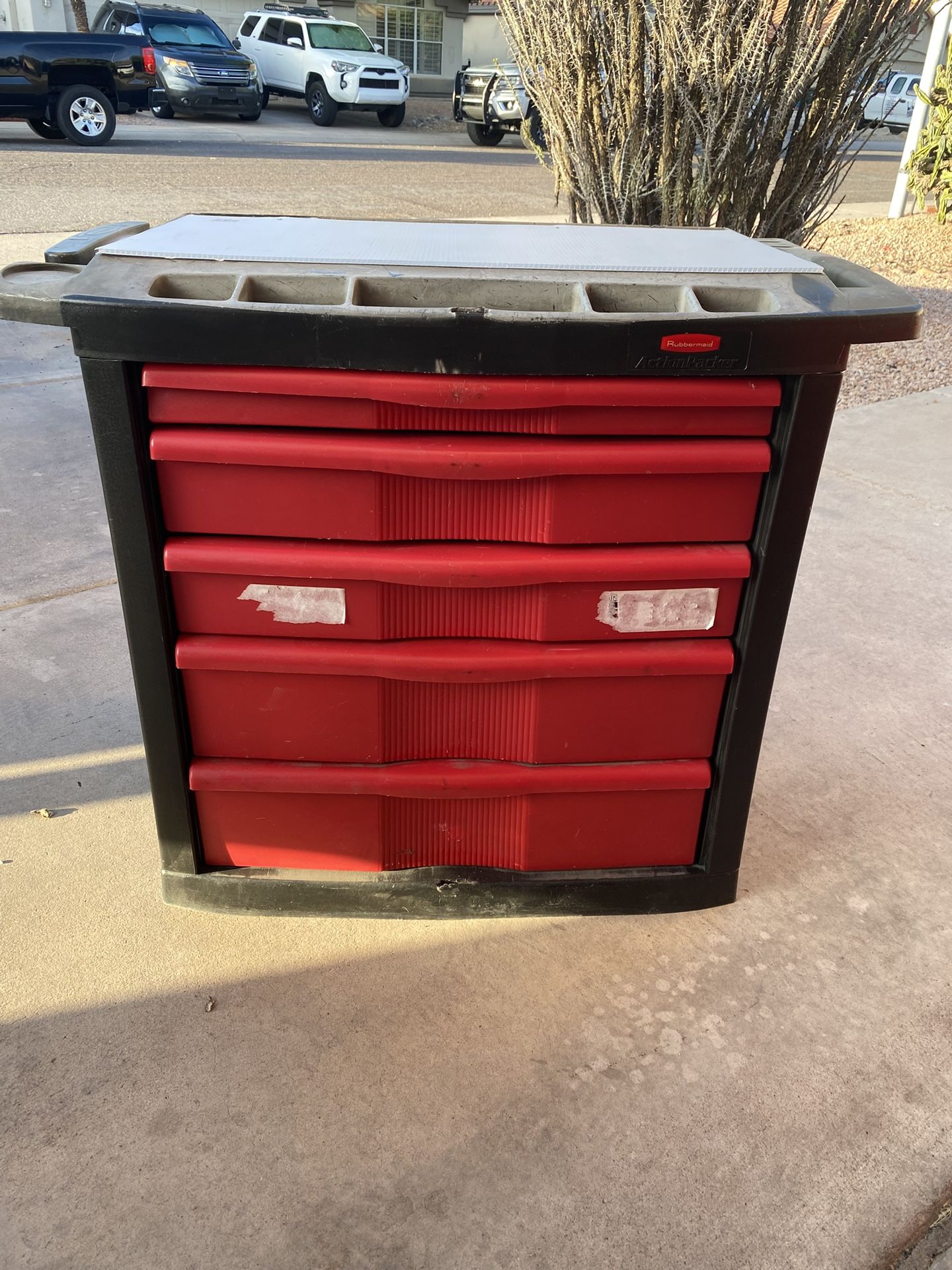Red Tool Box 31”H 267”W 20”D For Sale