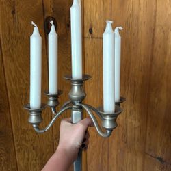 Metal Candle Holder (antique)