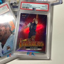 Devin Booker 2023 Topps Finest Red /5 Psa 10 Pop 1 Jersey Match 