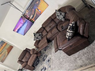 * Like New * Ashley Furniture electric reclining sectional & chair ( Free Delivery )
