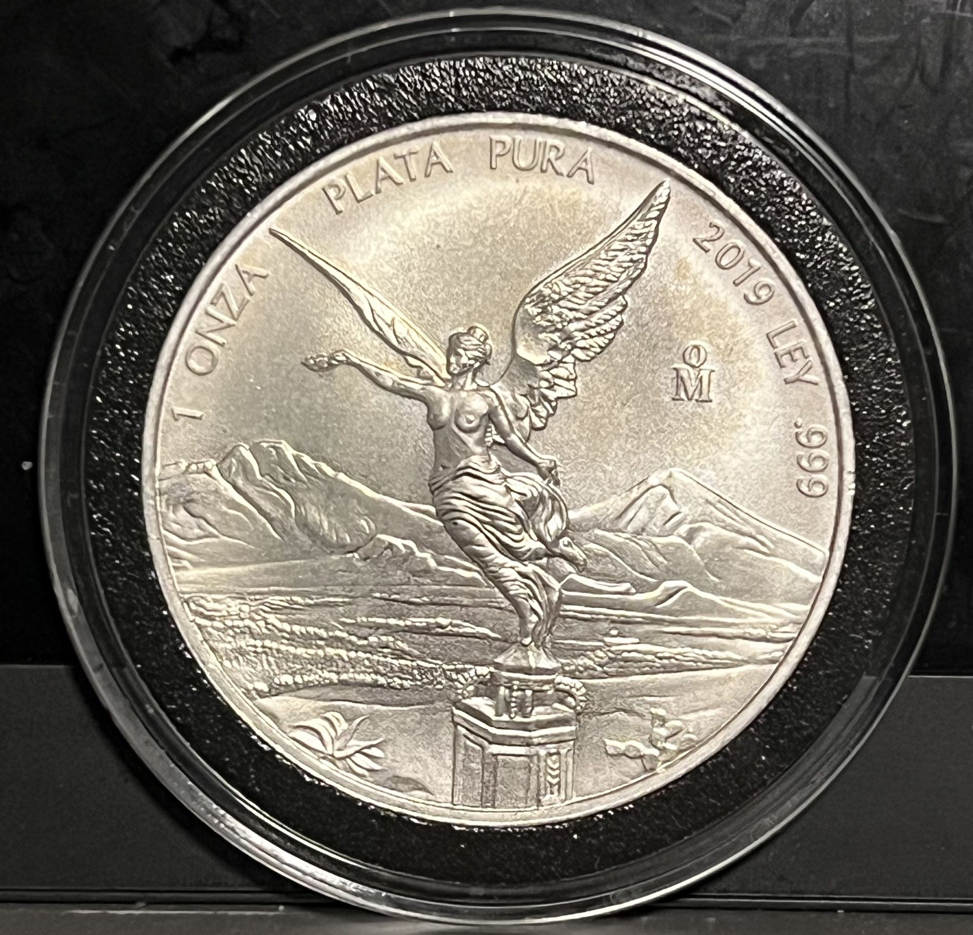 2019 Mo Mexico Libertad 1 Onza • Mexico City Mint • 1 oz Pure Silver Coin in Premium Capsule (.999 Fine) • BU Uncirculated • LIMITED MINTAGE