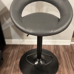 Living Spaces Singular Grey Height Adjustable Barstool