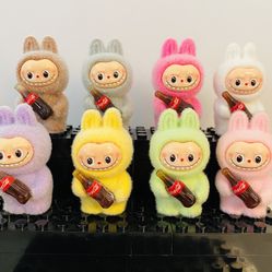 Labubu Figurines with Coke Accessory | Cute Toy Figures Desk or Display