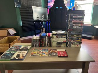 Large mixed video game lot covering multiple generations — PlayStation, Xbox, and Nintendo