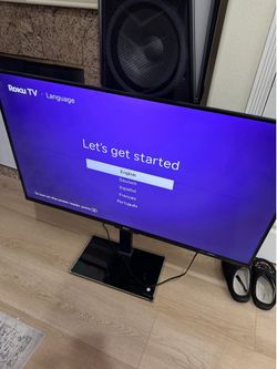 Roku 43 in tv with stand
