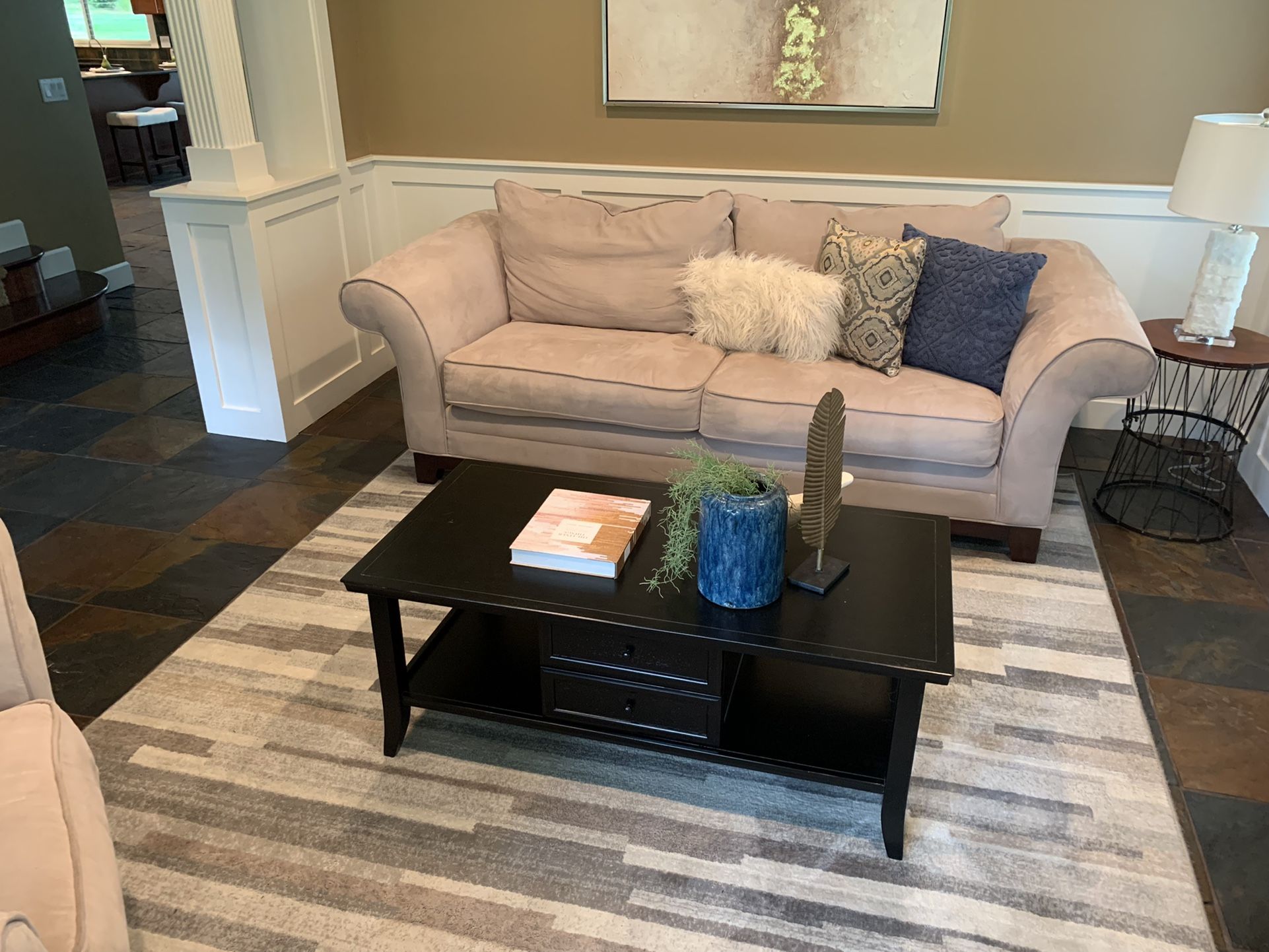 Couch And Matching Chair Plus Coffee Table 